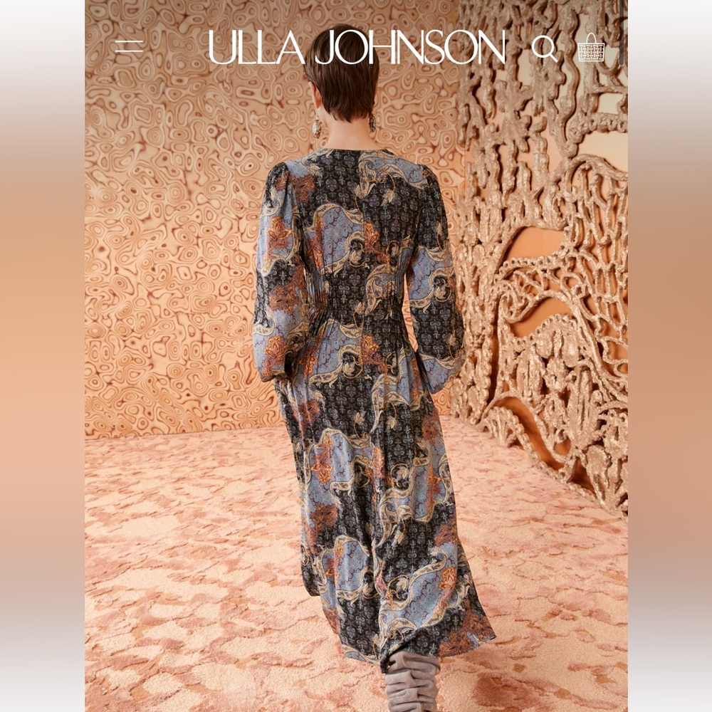Ulla Johnson Paisley Long Sleeve Dress - Picture 2 of 15
